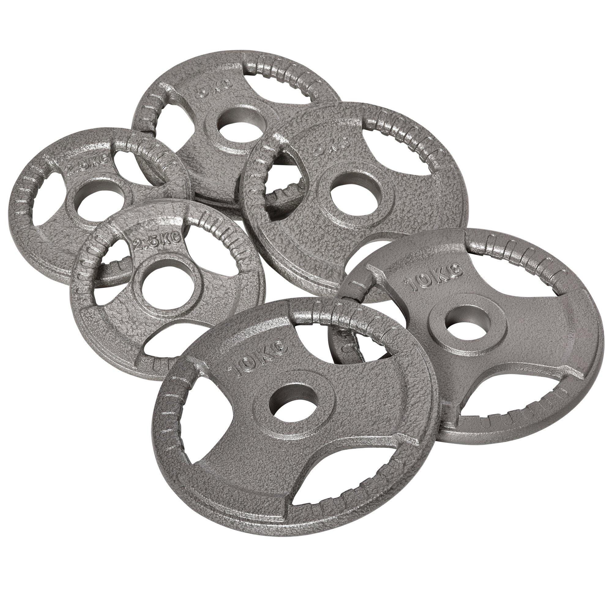 HOMCOM HOMCOM Set di 6 Dischi Pesi per Bilanciere Peso Totale 35kg - Grigio