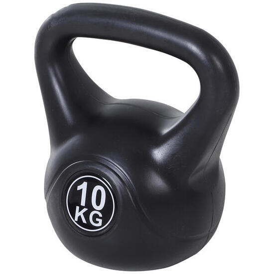 HOMCOM Kettlebell 10 kg per Allenamento Cross Training Nero