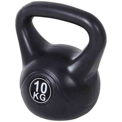HOMCOM Kettlebell 10 kg per Allenamento Cross Training Nero