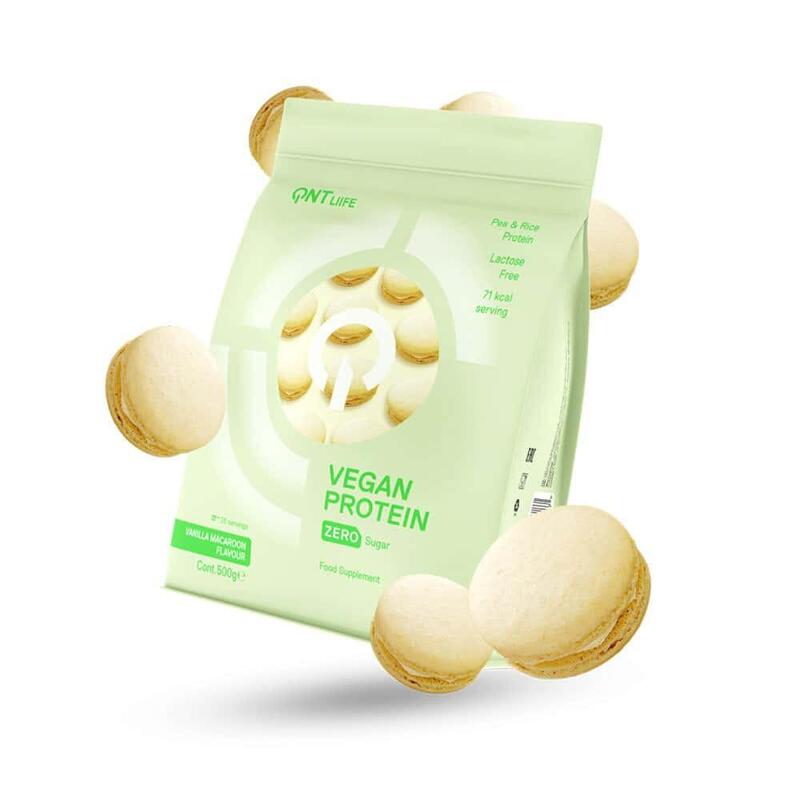 VEGAN PROTEIN POWDER - Macaroon de baunilha - 500 g Exclusivo online                      3 cores disponíveis
 29,99€  Preço por quantidade 59,98€kg QNT VEGAN PROTEIN POWDER - Macaroon de baunilha - 500 gVendido e expedido por: Outdoor Lux  (1)  