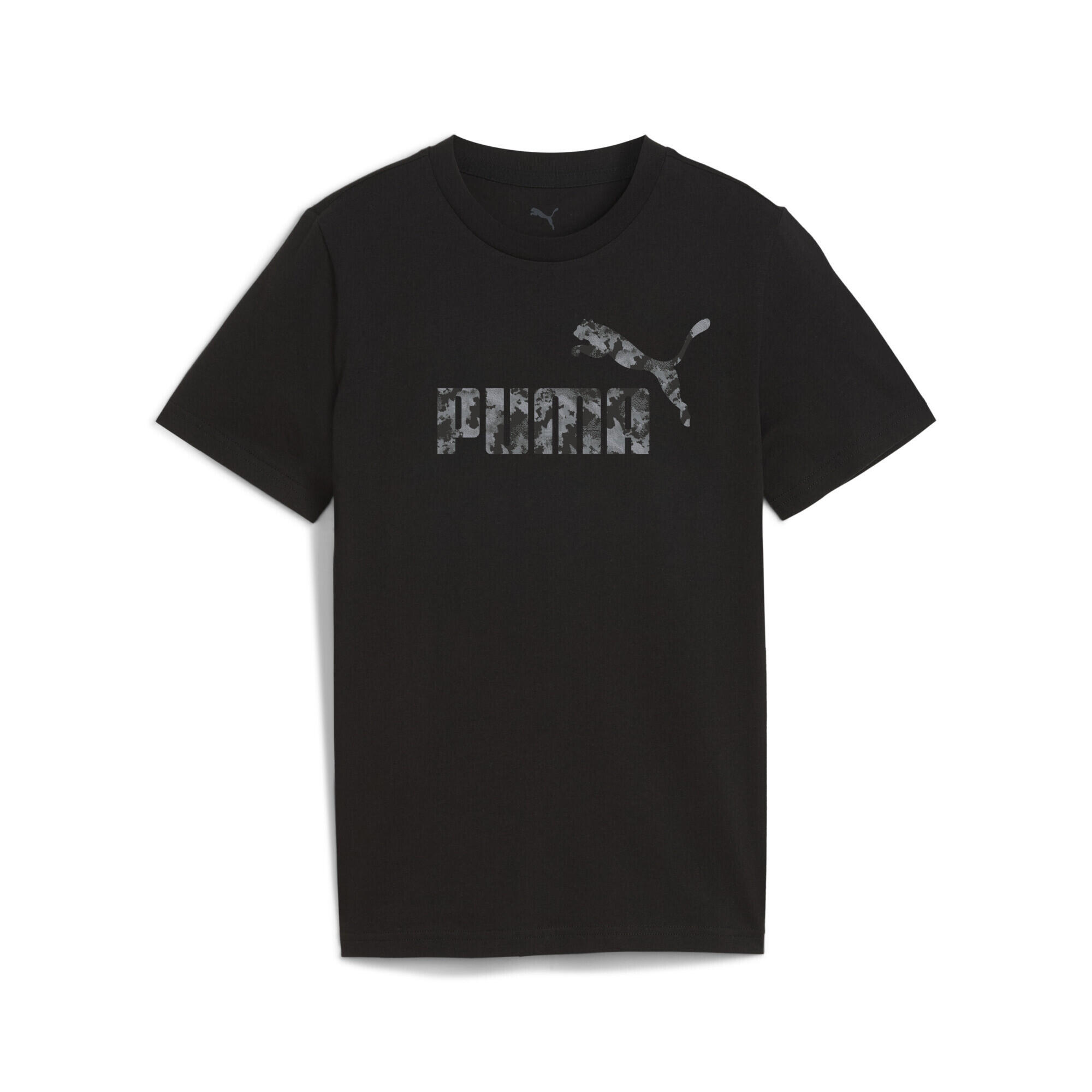 Młodzieżowa koszulka Essentials Camo PUMA Black