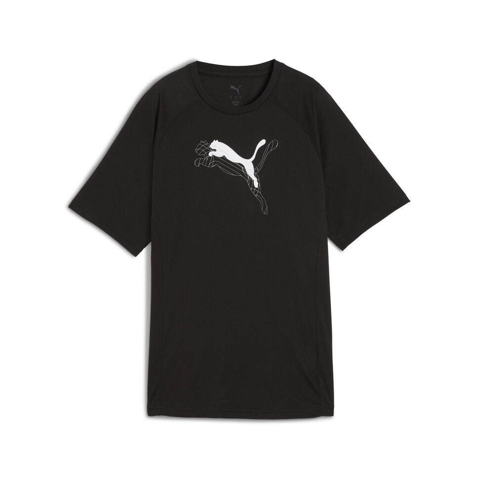 Damska koszulka Evostripe o luźnym kroju z grafiką PUMA Black