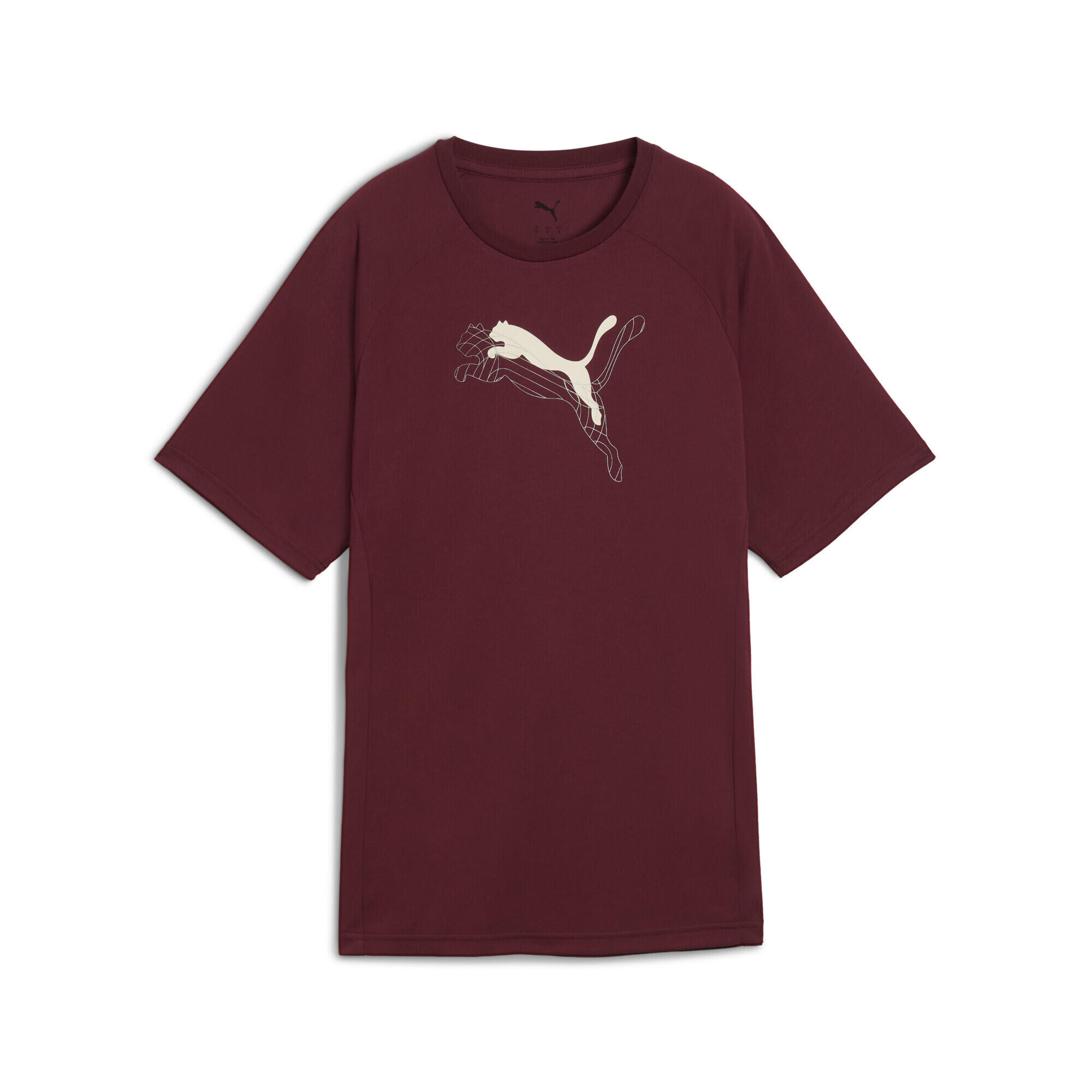 PUMA T-shirt con grafica Evostripe dal taglio morbido da donna PUMA Ruby Shimmer Red