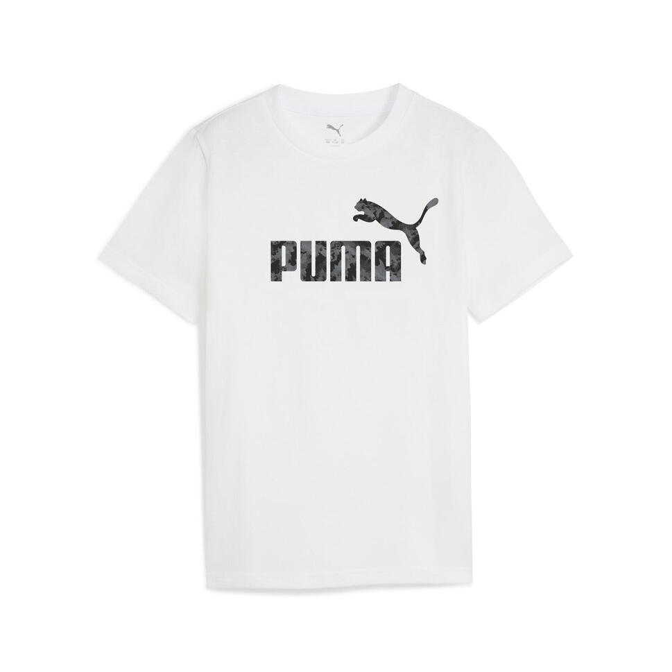 Młodzieżowa koszulka Essentials Camo PUMA White