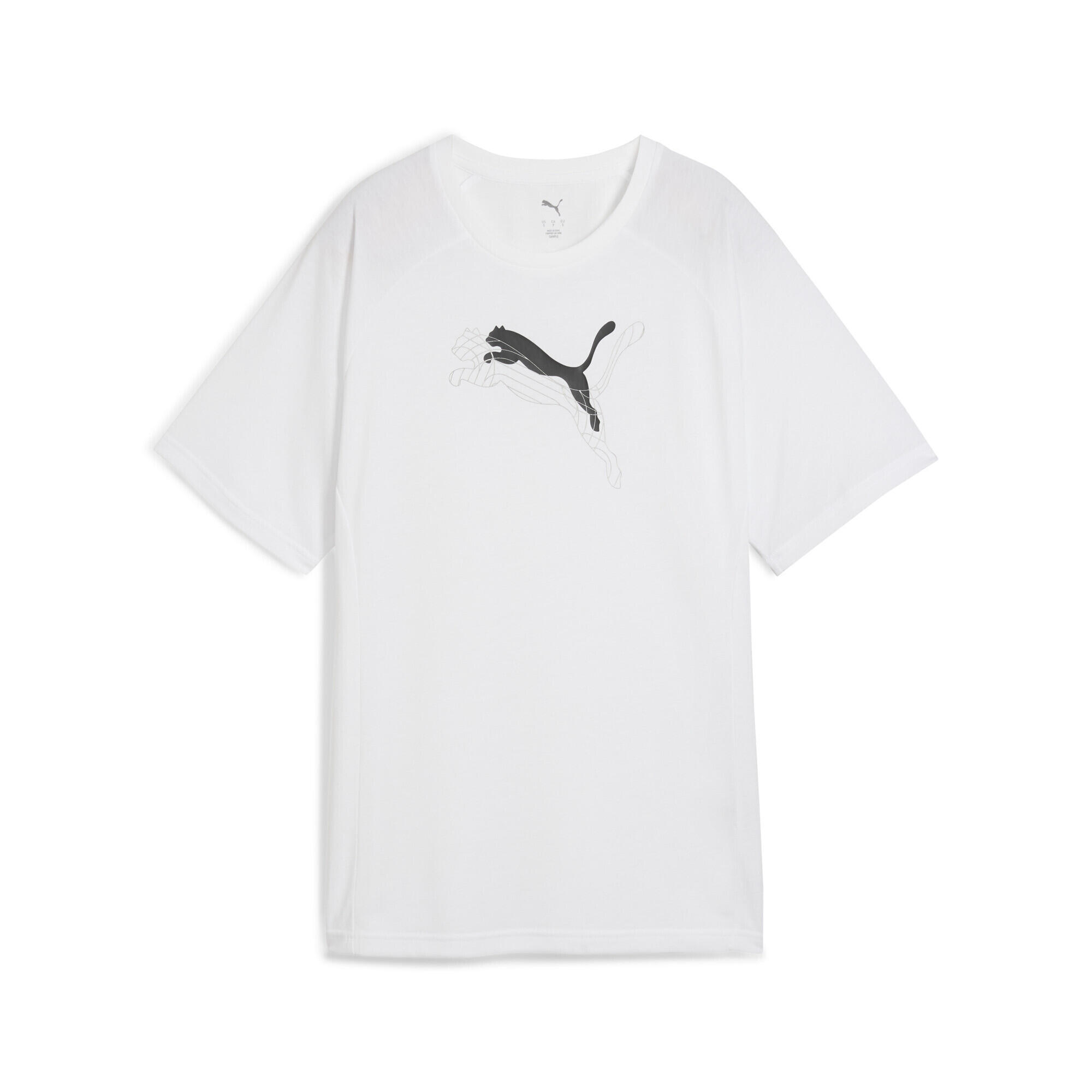 Damska koszulka Evostripe o luźnym kroju z grafiką PUMA White