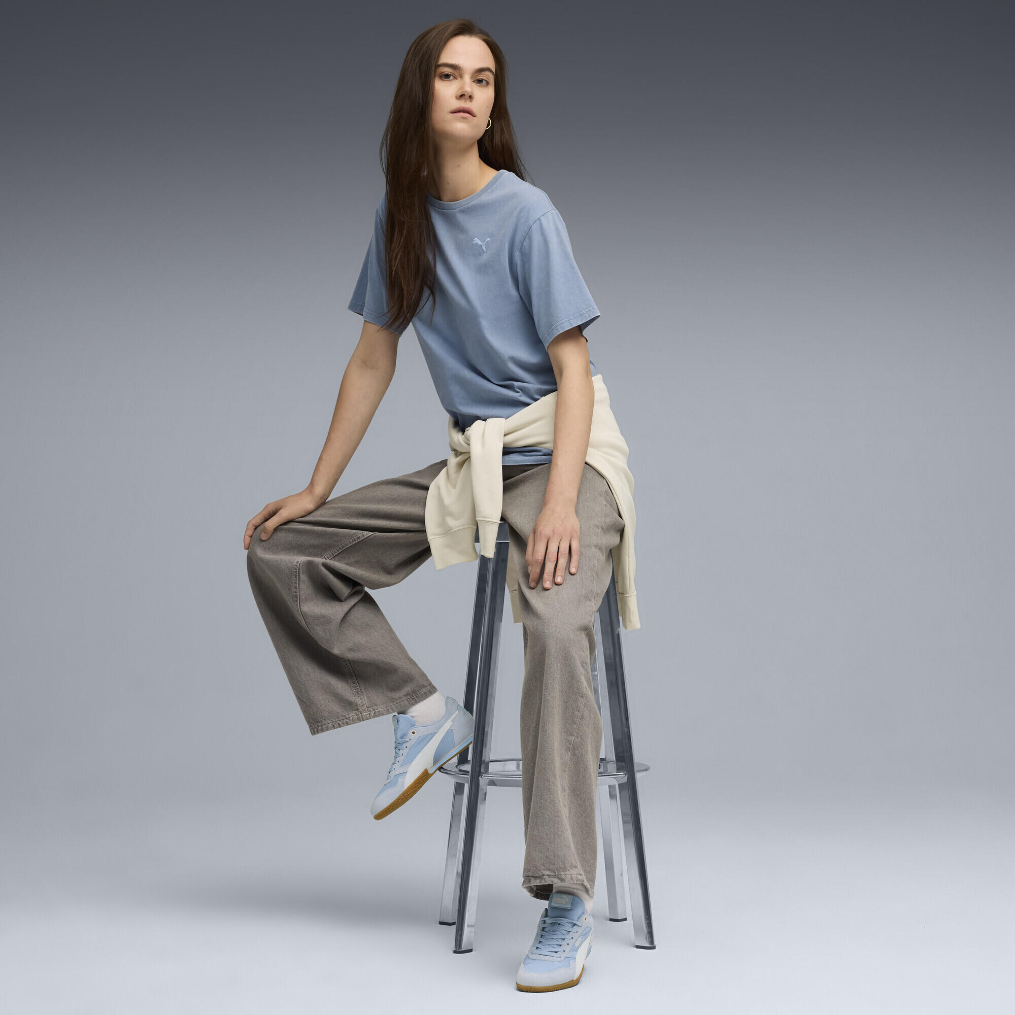 Damska koszulka Essentials Elevated o luźnym kroju z efektem sprania PUMA 4/7