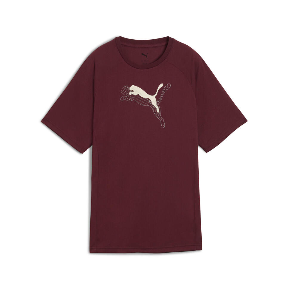 Damska koszulka Evostripe o luźnym kroju z grafiką PUMA Ruby Shimmer Red