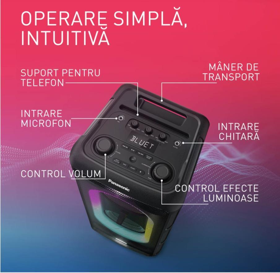 Haut-parleurs bluetooth Panasonic SCTMAX45EK Noir 3/6