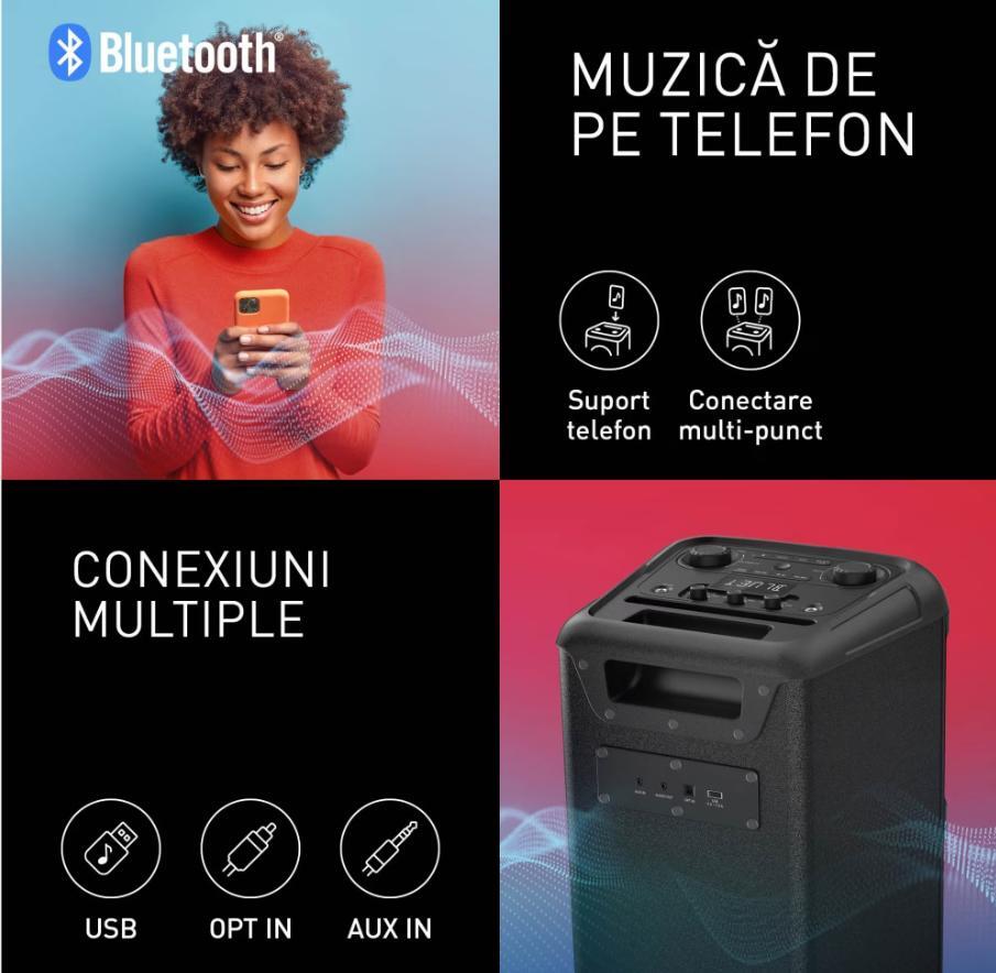 Haut-parleurs bluetooth Panasonic SCTMAX45EK Noir 5/6