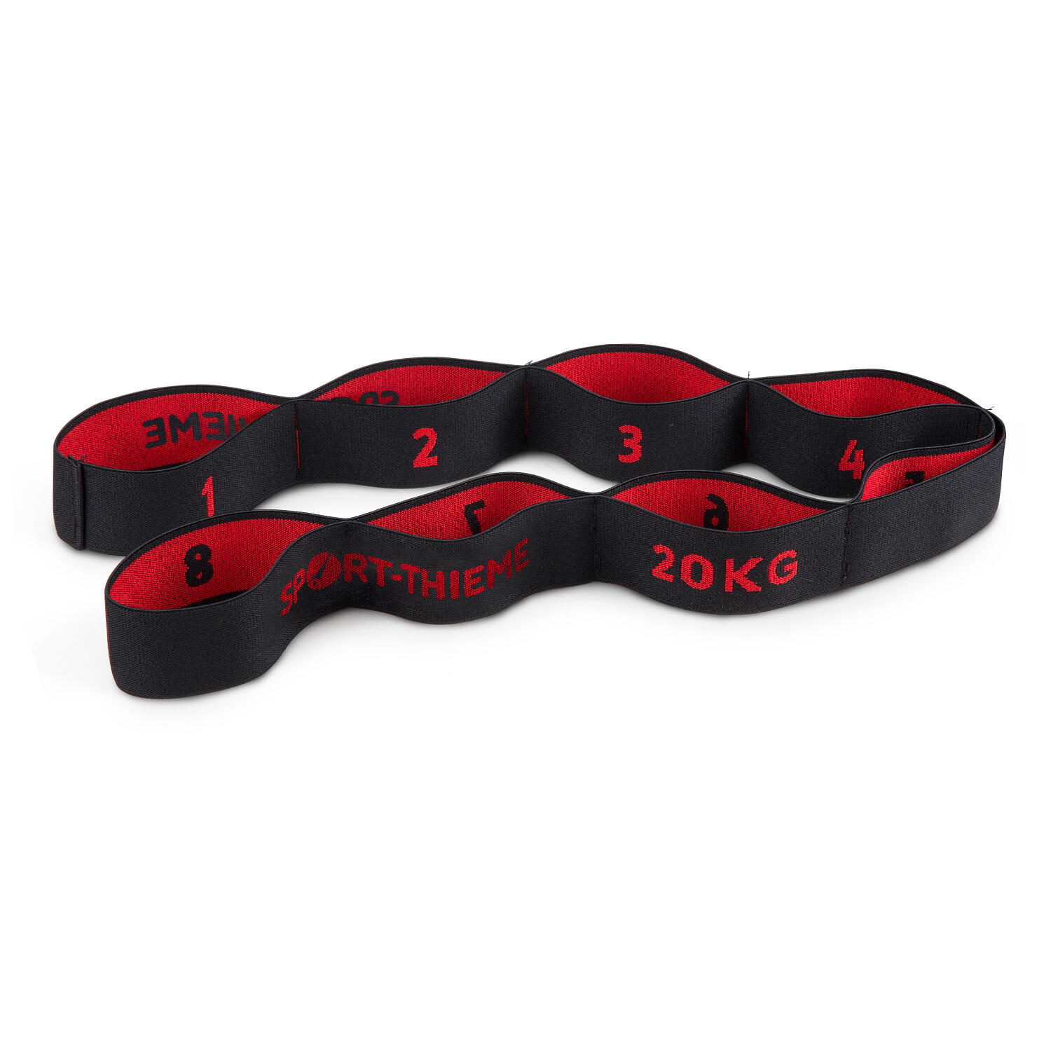 SPORT-THIEME Elastikband 8-Loop 20 kg Fitness / Krafttraining Unisex Schwarz-Rot