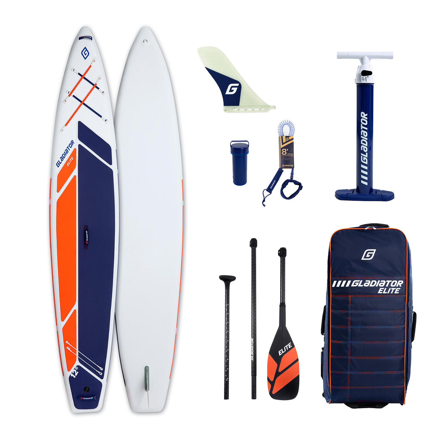 GLADIATOR Gladiator Elite Sport 12'6 x 30” x 5.9” Touring Paddle Board For More Speed