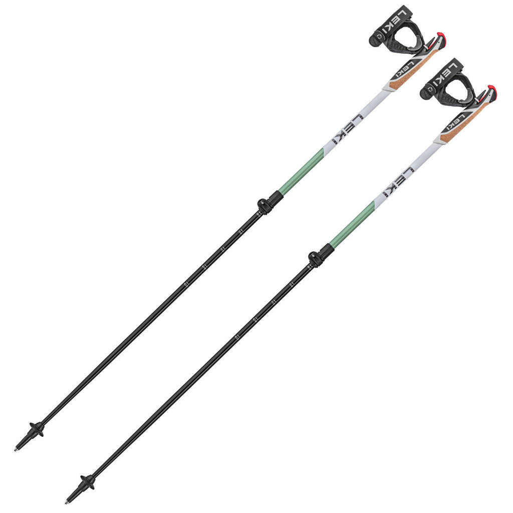 LEKI Spin Shark SL Nordic Walking Pole Pair White/Green