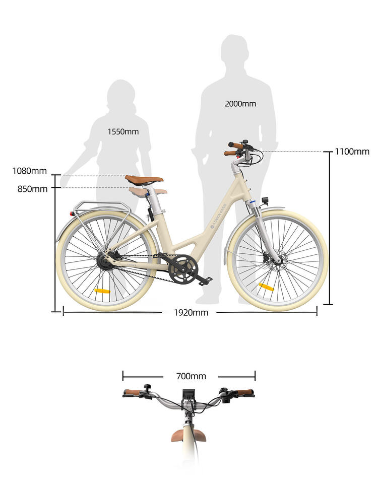 Rower elektryczny, e Bike dla dorosłych ADO EBIKE Air 28 cali, 36V