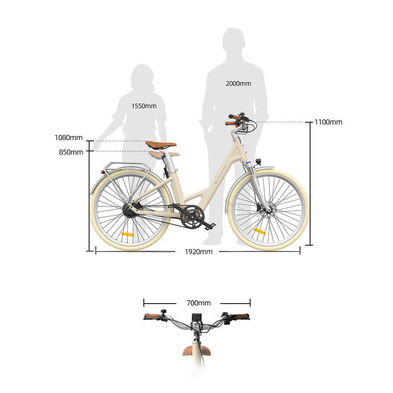 Rower elektryczny, e Bike dla dorosłych ADO EBIKE Air 28 cali, 36V