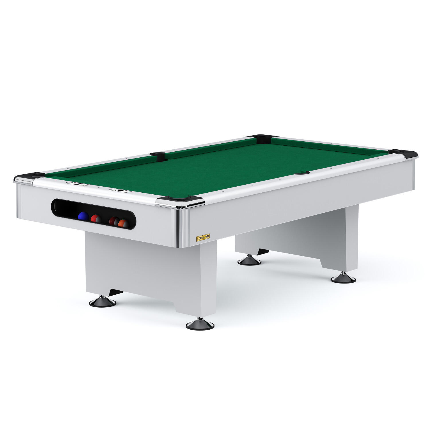 AUTOMATEN HOFFMANN Tavolo da biliardo Club Pro III Decor Bianco EuroSpeed Verde Campo da gioco
