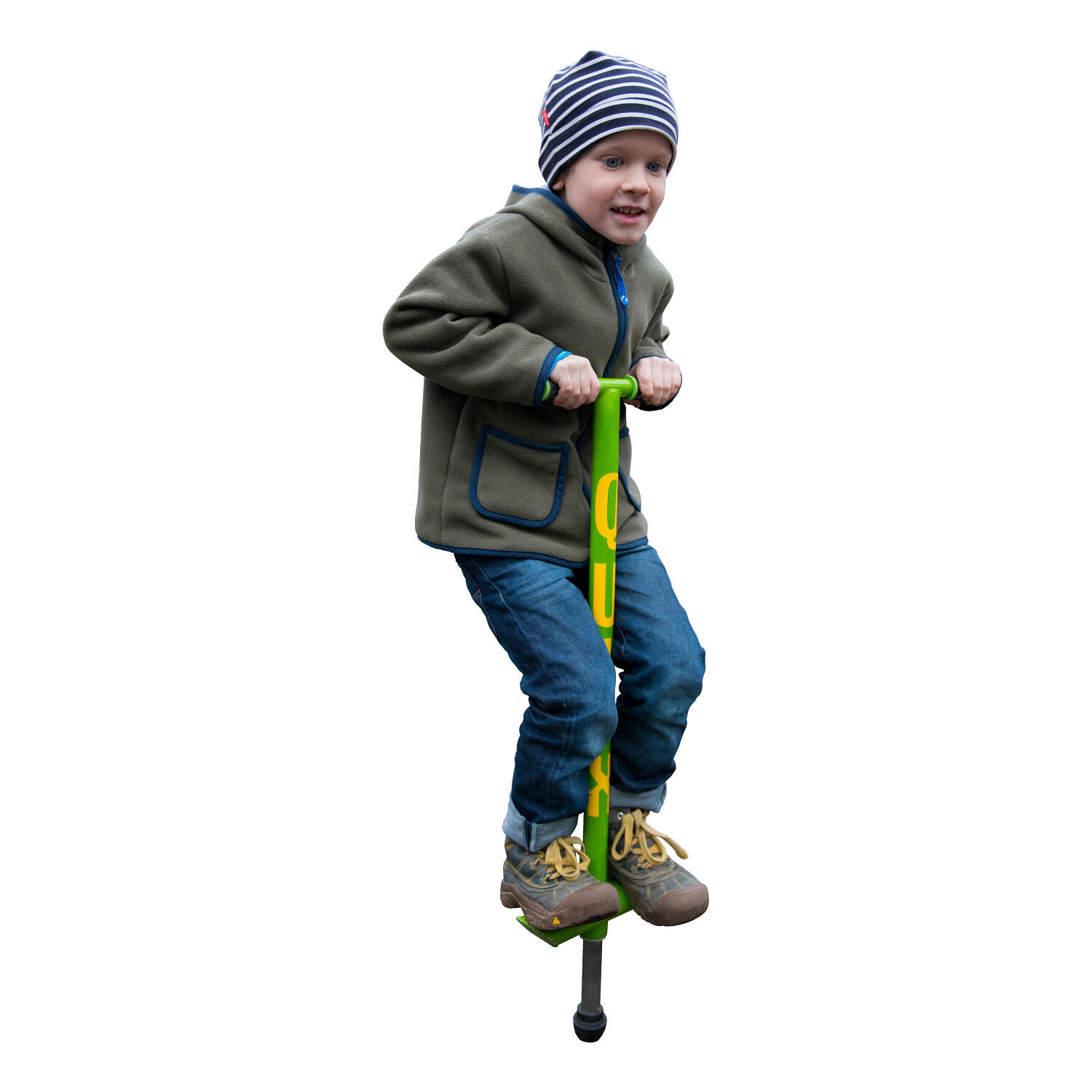 Pogo-Stick bâton sauteur QU-AX enfant 20 kg Vert 2/4