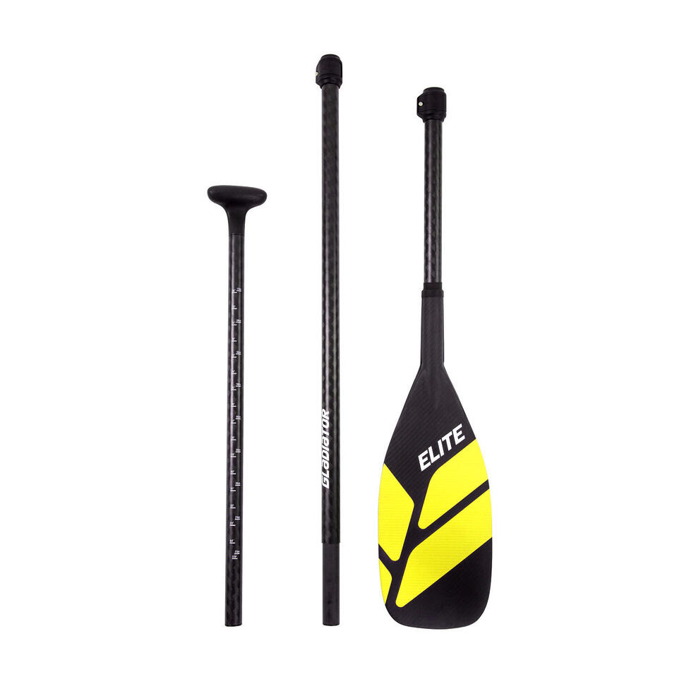 Wiosło SUP Gladiator Elite Full Carbon Yellow 3-częściowe