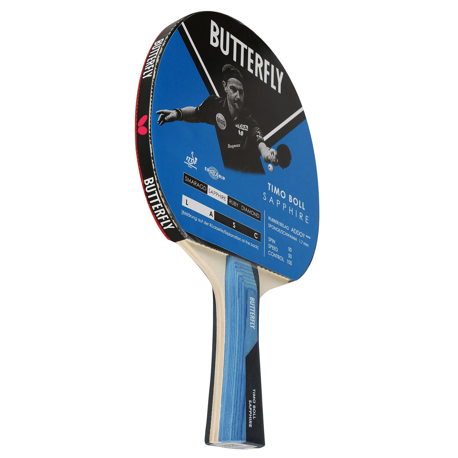 BUTTERFLY Tenisový stůl raketa Timo Boll Saphir