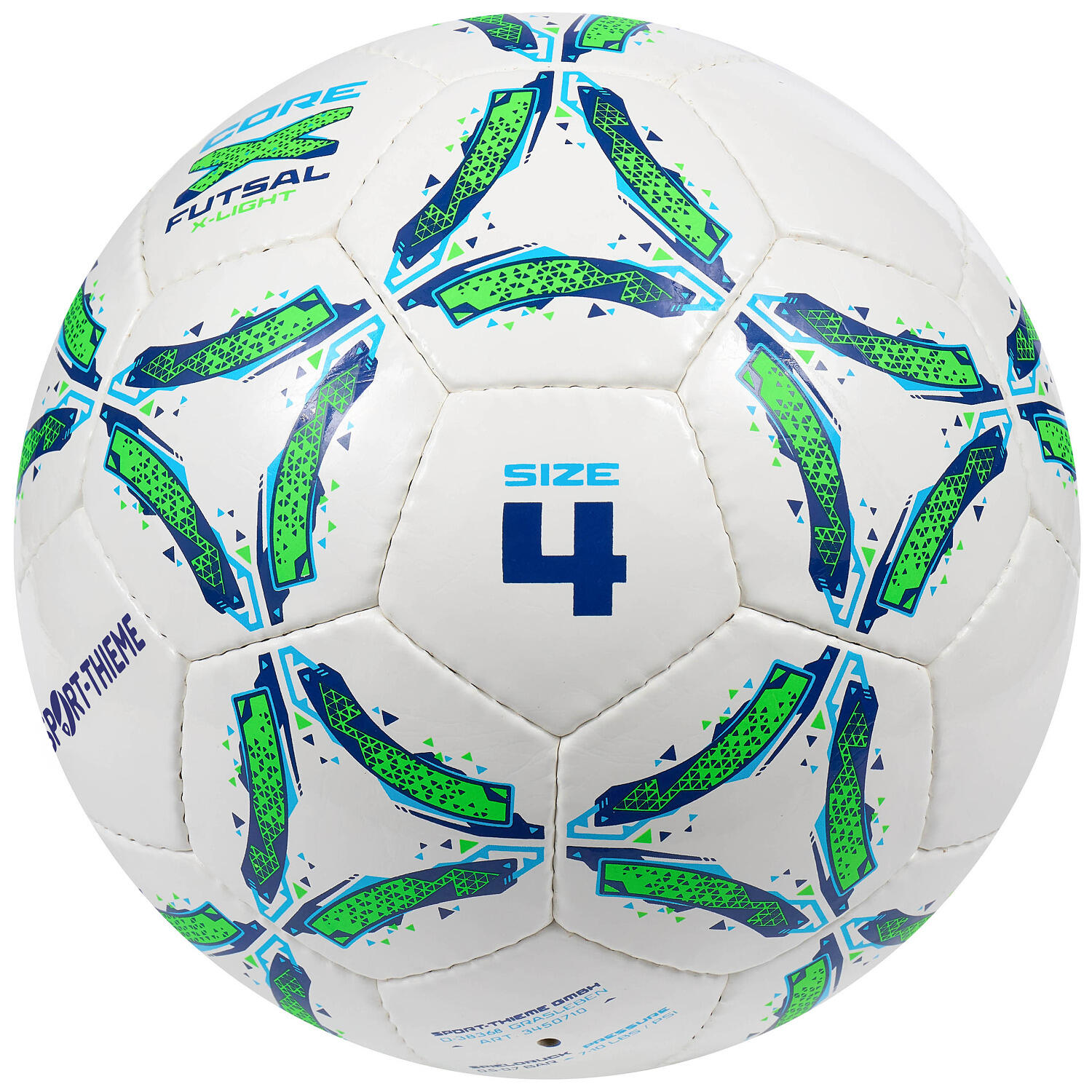 Futsalball CoreX Kids X-Light Größe 4 Fussball Unisex Weiß-Grün 4/5