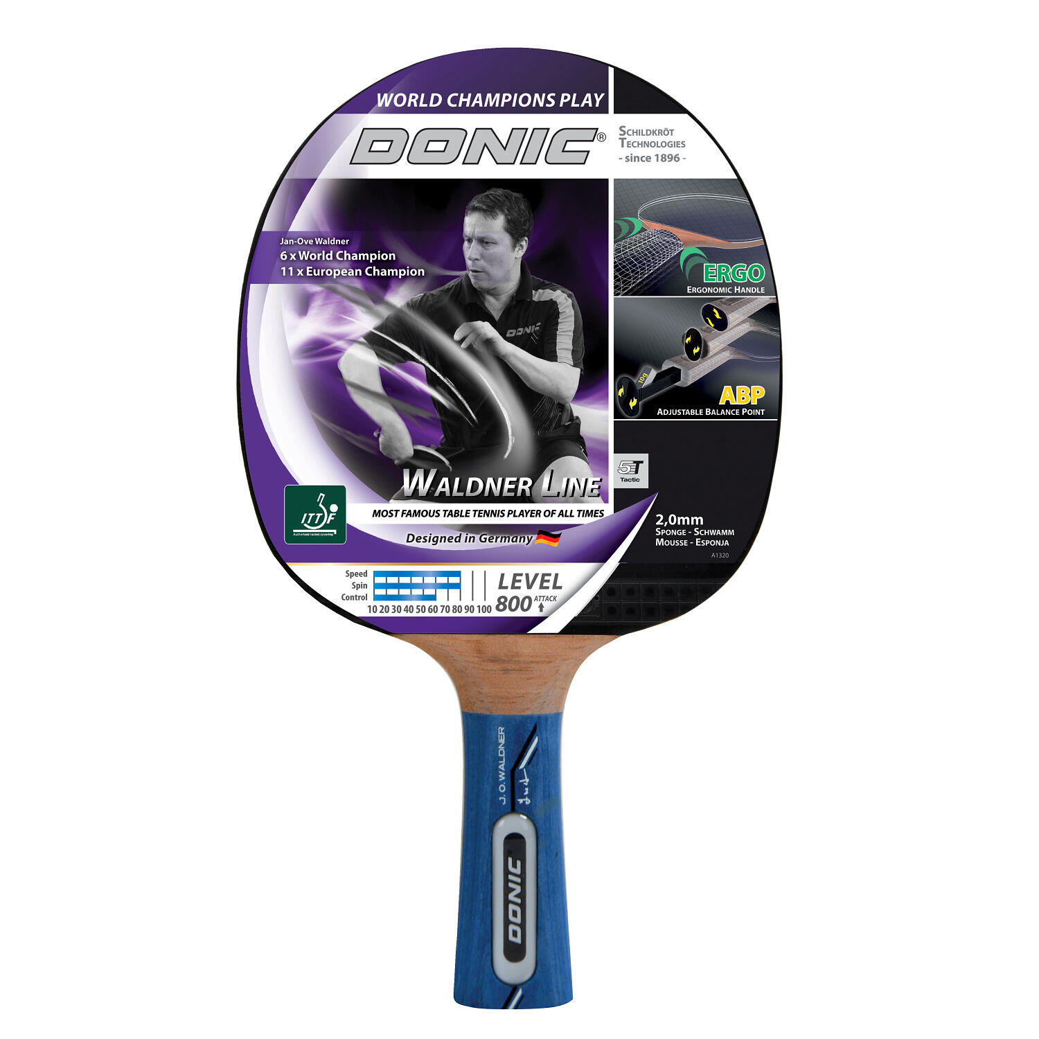 Racchetta da tennis da tavolo Donic Waldner 800 4/7