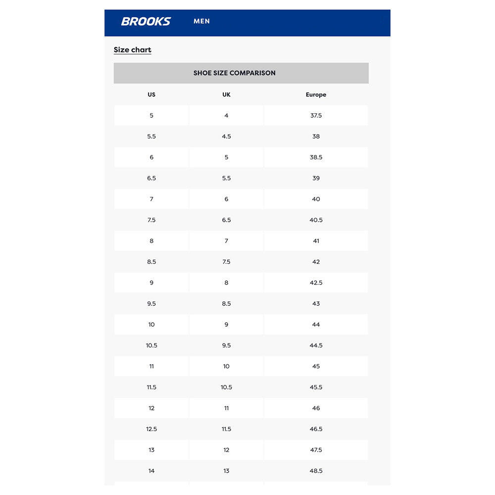 nike women's size compared to men's