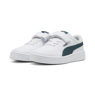 Zapatillas Court Classic Clean Niños PUMA White For All Time Red