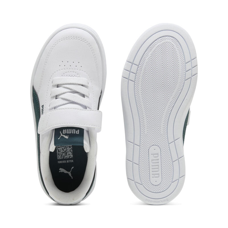 Încălțăminte copii talpă cauciuc, Court Classic Clean, alb PUMA