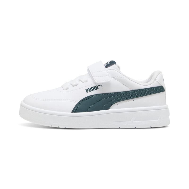 Încălțăminte copii talpă cauciuc, Court Classic Clean, alb PUMA