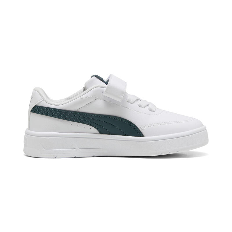 Încălțăminte copii talpă cauciuc, Court Classic Clean, alb PUMA