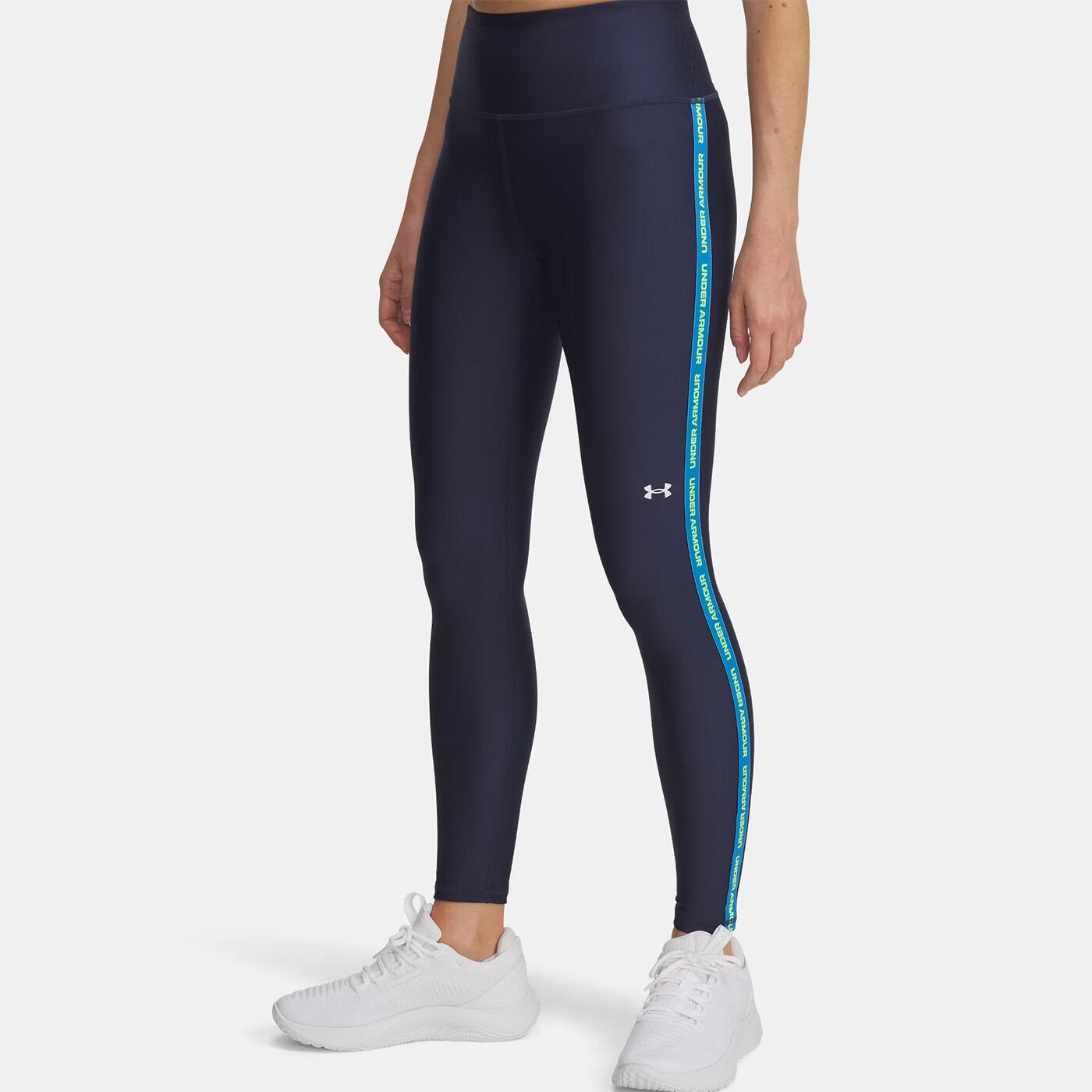 Under Armour - Legging Ua tech™ Avec Bandes Griffées Pour Femme Bleu Marine - Legging - Bleu - Decathlon