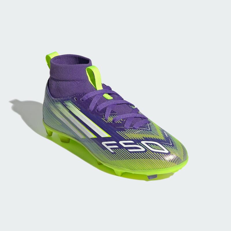 Ghete F50 League cu tăietură medie pentru teren dur/multi-teren pentru copii