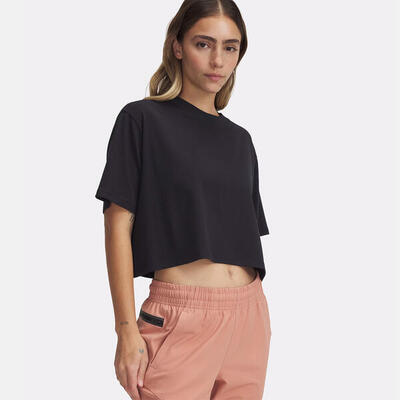 Dames ua rival crop top met korte mouwen