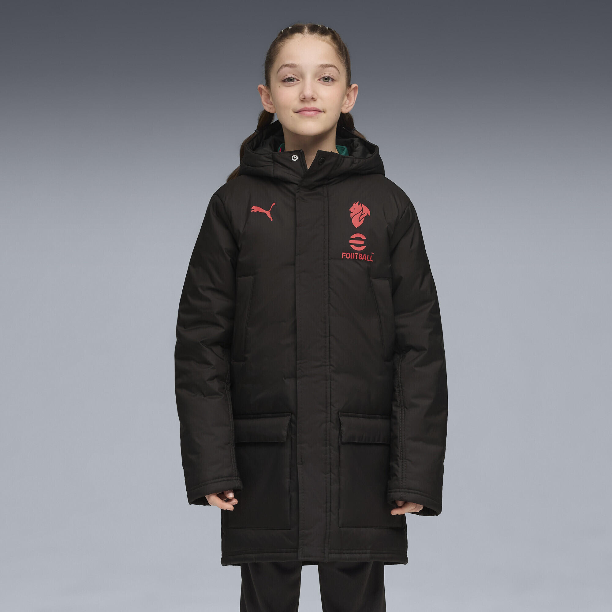 Veste d’hiver d’entraînement AC Milan Enfant et Adolescent PUMA 2/7
