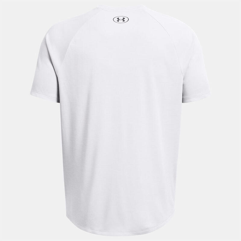 Tricou texturat UA Tech™ pentru bărbați Alb și negru
