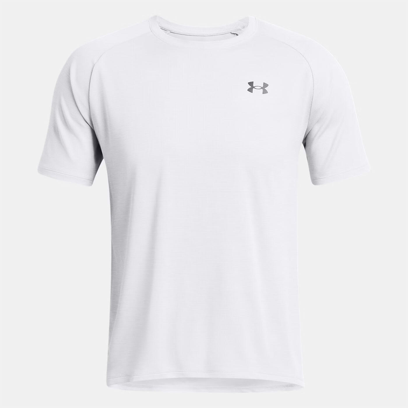 Camiseta texturizada UA Tech™ masculina Branco e preto 4/5