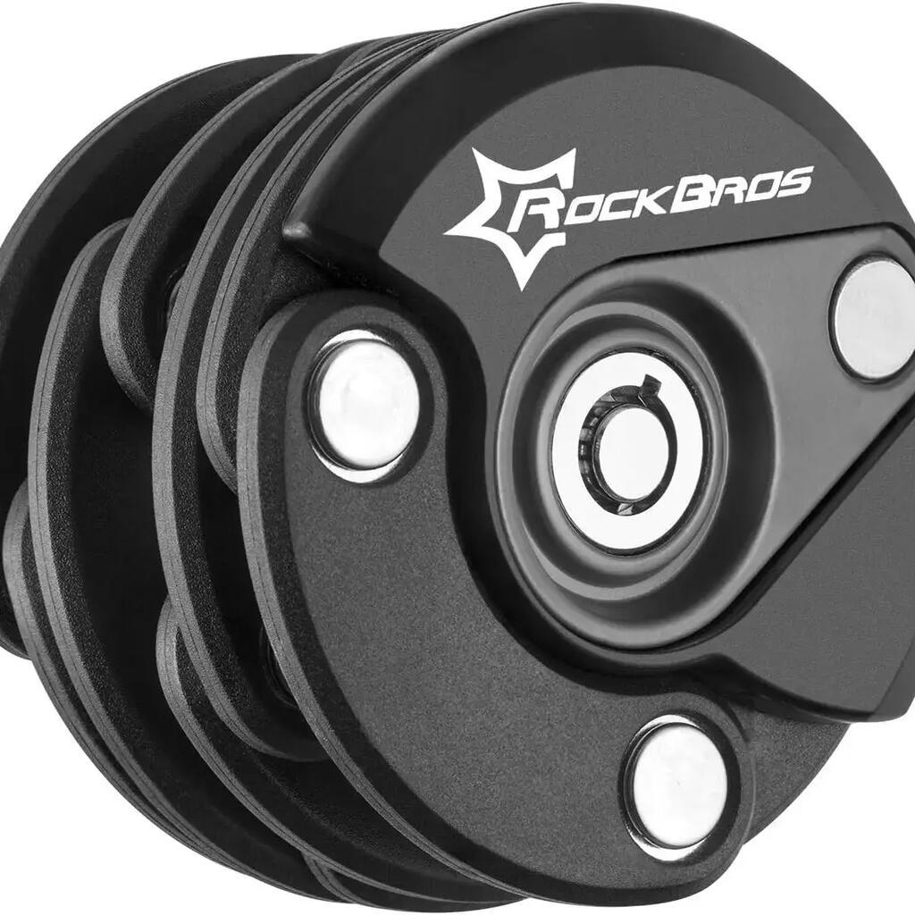 Folding Bike Lock with Keys and Mounting Bracket