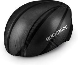 ROCKBROS Housse Casque Vélo Étanche, Couvre-Pluie Noir Vert pour Cyclisme