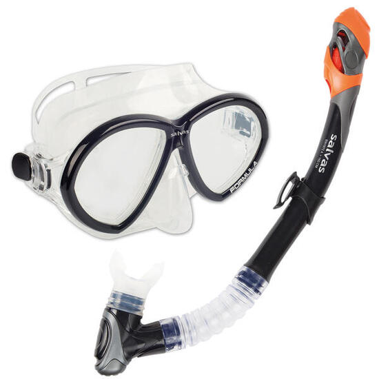 Set Formula Tauch Maske + Schnorchel Taucher DryTop Anti Beschlag Silikon