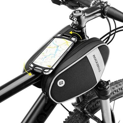 Rockbros fietstas frame 1.5l. touchscreen. reflecterend. waterdicht