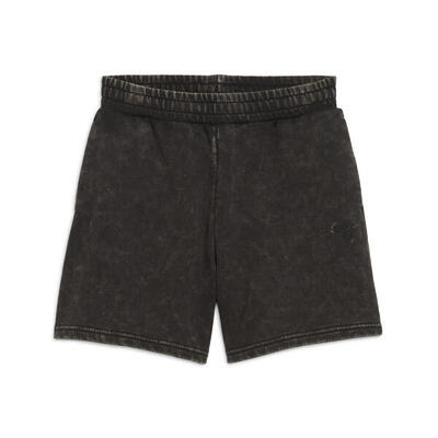 Essentials Wash High-Waist-Shorts Damen PUMA Black