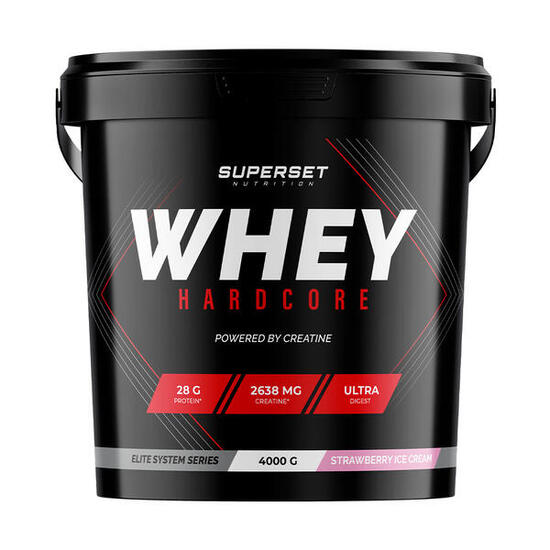 Proteína Whey - Whey Hardcore (4kg) - Helado De Fresa