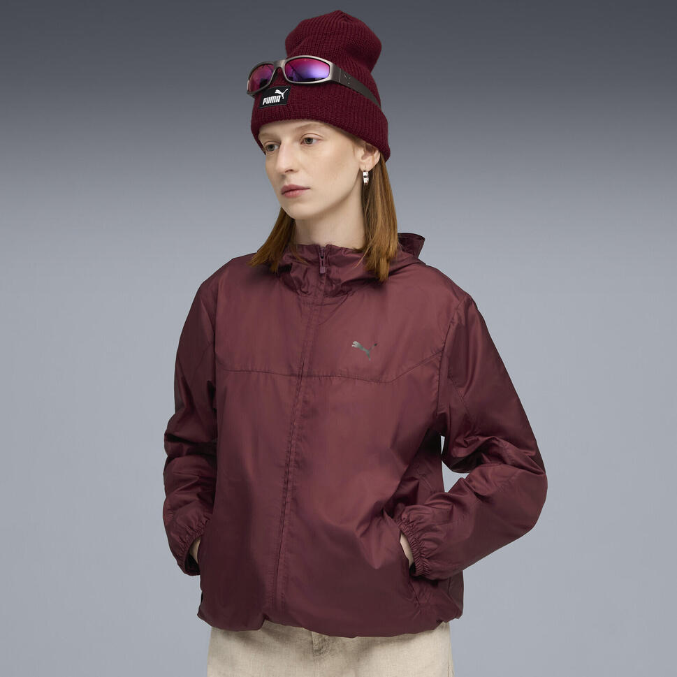 Damska wiatrówka o standardowym kroju Essentials PUMA Ruby Shimmer Red