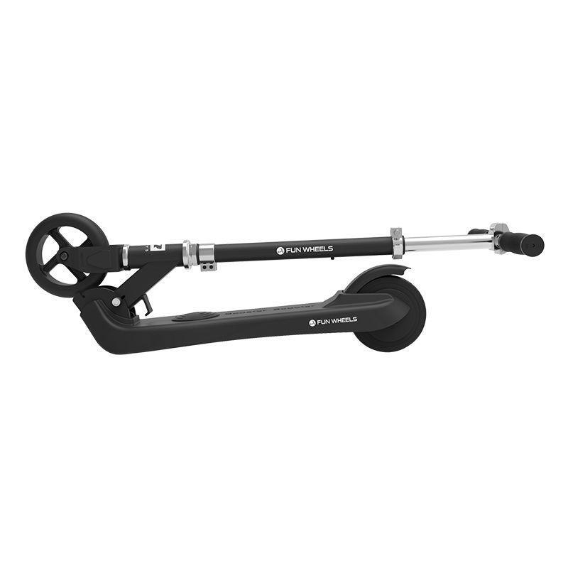 Trotineta Electrica Copii Fun Wheels R, Negru, Pliabila, Motor 100W, 12 Km/h
