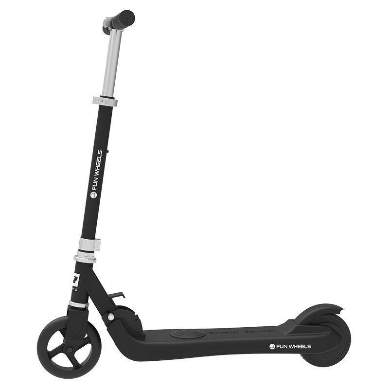 Trotineta Electrica Copii Fun Wheels R, Negru, Pliabila, Motor 100W, 12 Km/h