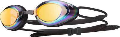 TYR Blackhawk Racing Mirrored Goggles - Gold/Metal Rainbow