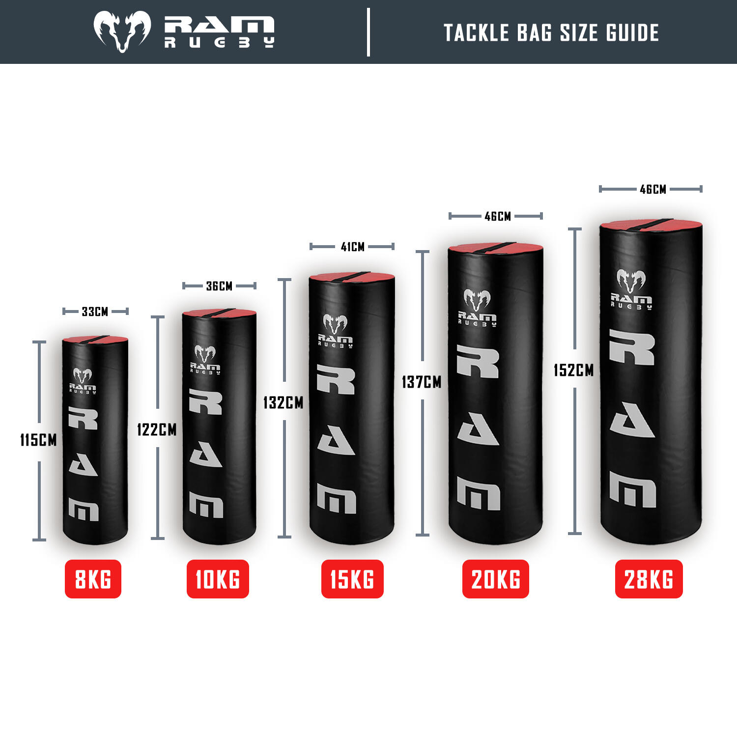 Ram Rugby 20kg Tackle Bag 3/7