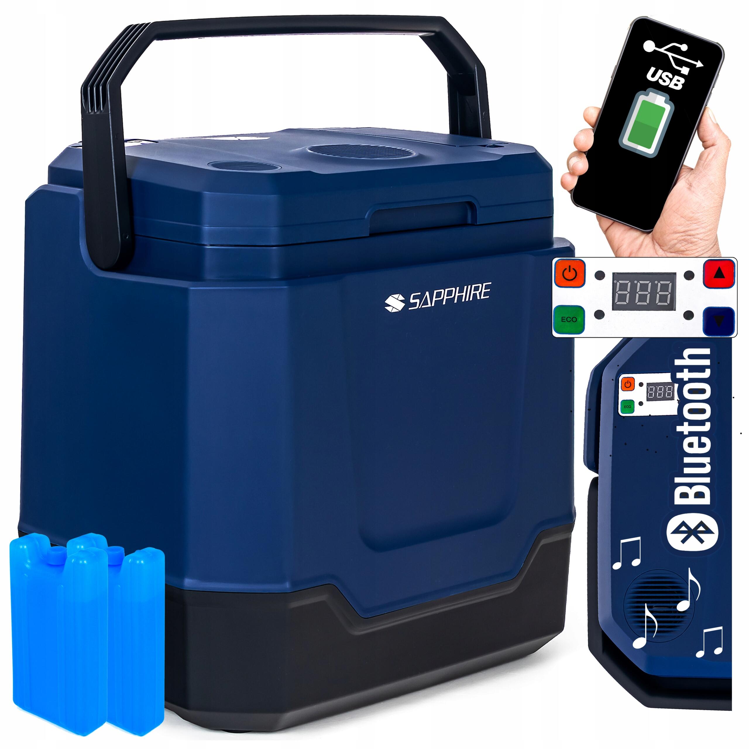 Lodówka turystyczna samochodowa Sapphire ST-1033L 33L 12/230V z głośnikiem