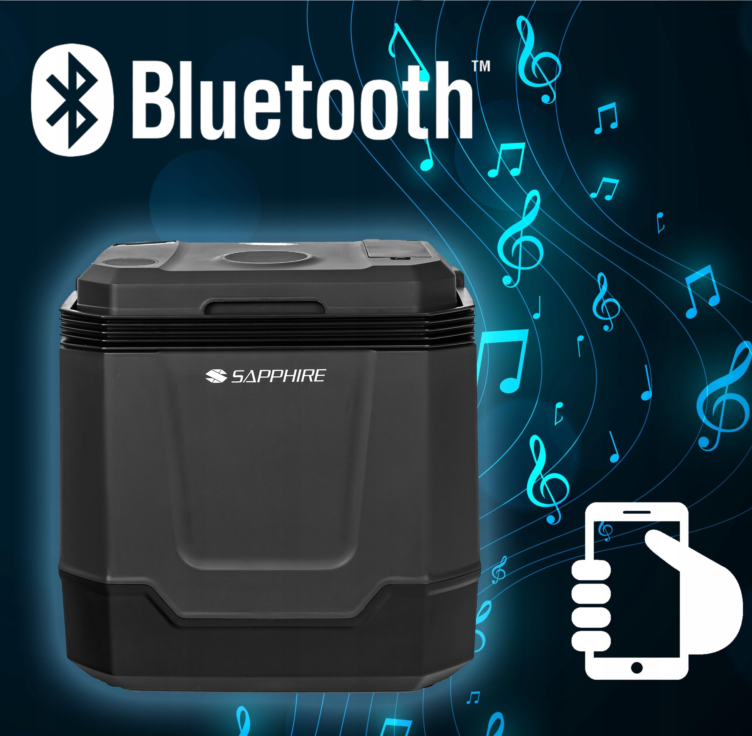 Lodówka turystyczna samochodowa Sapphire ST-1033L 33L 12/230V z głośnikiem 3/7