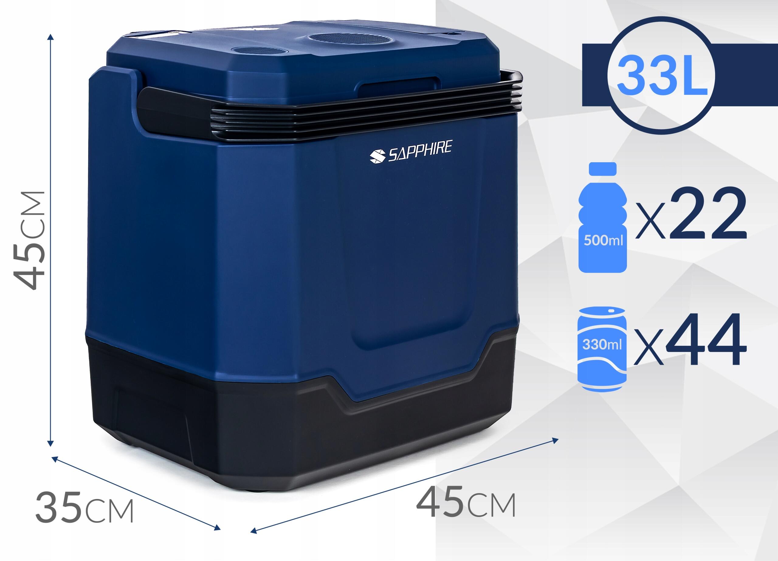 Lodówka turystyczna samochodowa Sapphire ST-1033L 33L 12/230V z głośnikiem 7/7