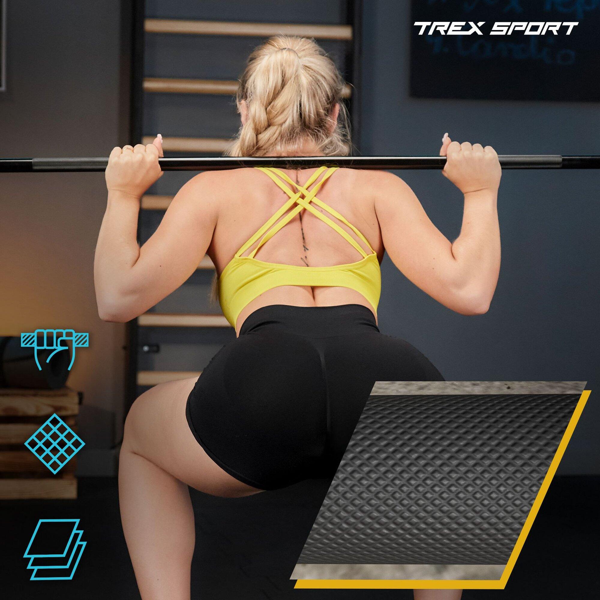 Zestaw obciążeń bitumicznych + gryfy Trex Sport prosty 180cm łamany 120cm 82kg